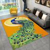 3D-Teppich mit exquisitem Pfauentier-Motiv, Teppich für Zuhause, Wohnzimmer, Schlafzimmer, Sofa, Fußmatte, Küchendekoration, rutschfeste Fußmatten