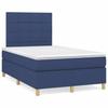 Vidaxl Continental Bed With Mattress, Blue, 120X190Cm, Fabric