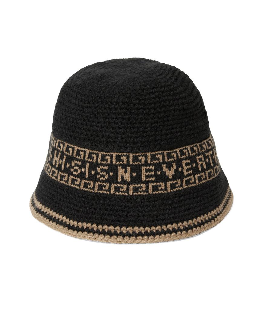 THISISNEVERTHAT Crochet Bucket Hat Black