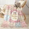Floral Birthday Celebration Blanket Soft Warm Cozy Perfect for Livingroom Bed Bedding All-Season Use Playful Design Gifts For Family Or Friends