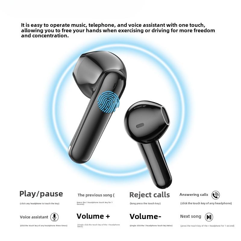 Noise-cancelling Bluetooth Headphones High Sound Quality ENC Dual-microphone Touch Tws Wireless In-ear Headphones