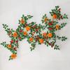 Realistic 190cm Artificial Rose Vine DIY Rattan Vine Silk Flowers Rattan Hanging Rose Wedding Decor