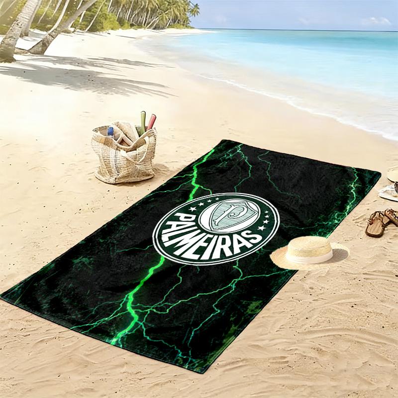 Palmeiras Print Beach Towel, Large Soft Quick Dry Towel for Beach Camping Swimming
