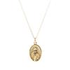 Genuine Silver 925 and 18K Gold Maria Medal Necklace Pendant for Men and Women. Simple, Thin, Small Chain Set with Drawstring Pouch. Casual, Cute,