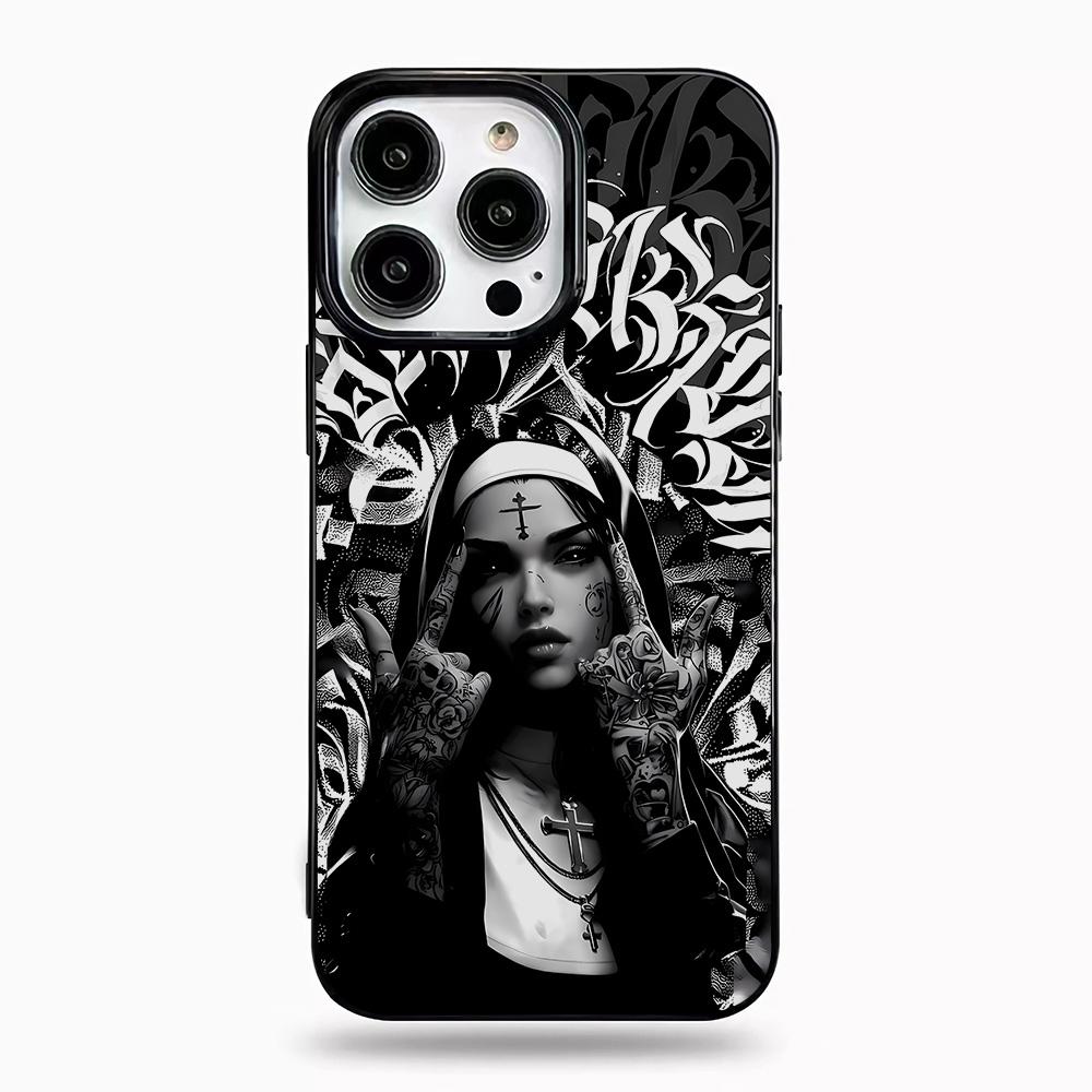Fashion Smoking Nun Phone Case For iPhone 17 Air 16 15 14 13 12 11 Pro Max Plus Mini SE2020 2022 Anti-Fingerprint Sturdy Cover