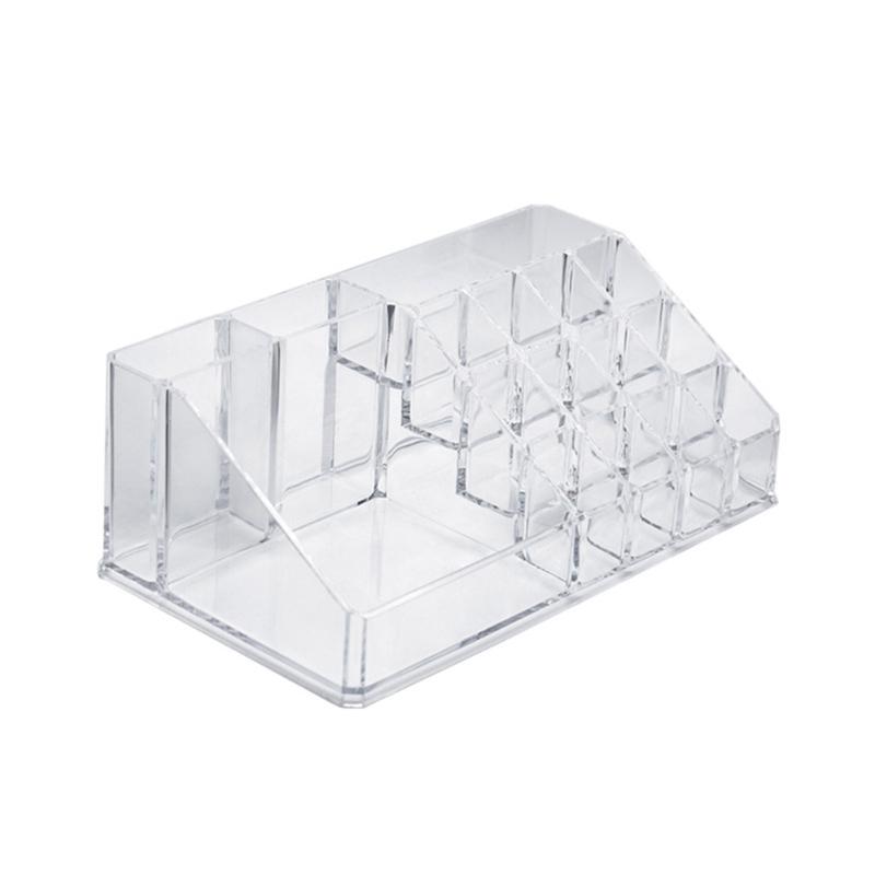 Clear Nail Polished Organizer Acrylic Display Stand Plastic Cosmetic Holder For Makeup Brush Storage Solution