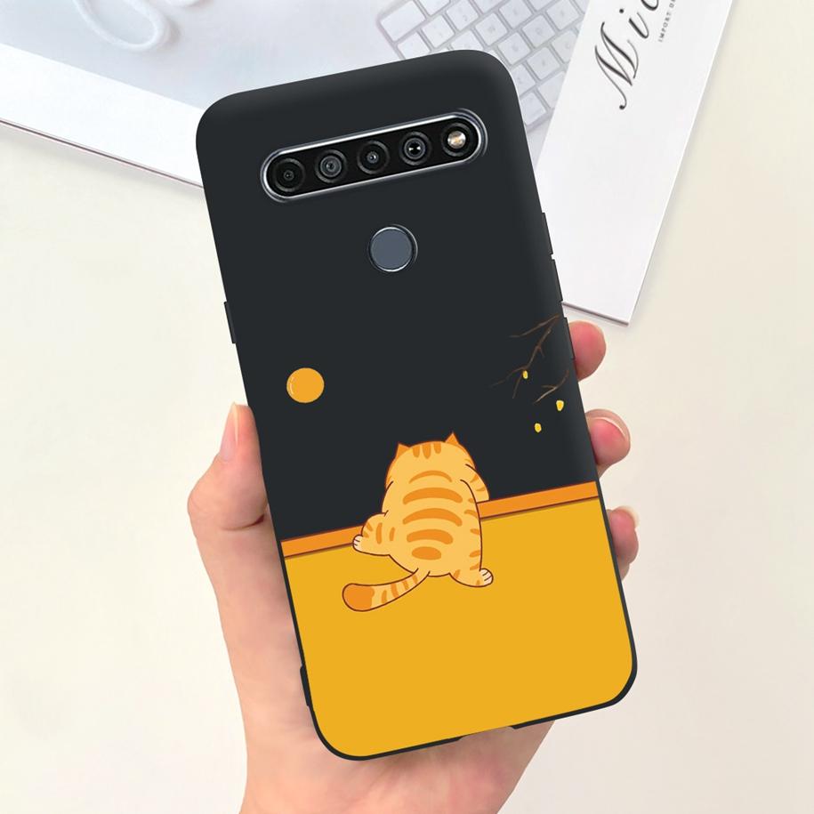 For LG K61 Case LMQ630EAW LM-Q630 Fashion Flower Soft Coque Phone Cases For LG K61 2020 K 61 Silicone Back Cover For LGK61 Funda