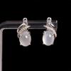 Light Luxury Elegant Natural White Moonstone Earrings 925 Sterling Silver Fashion Jewelry for Women and Girls Birthday Gifts