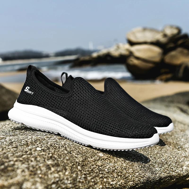 New Men's Sneakers Breathable Unisex Casual Shoes Outdoor Non-Slip Mesh Loafers Walking Lightweight Fashion Men Shoes