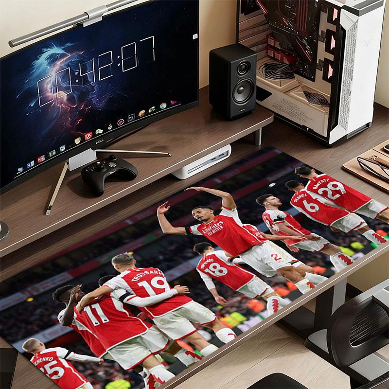 Arsenal Players Mouse Pad, Large Gaming Desk Mat, Non-slip XXL Mousepad for Laptop & Tablet, Mini PC Playmat with Stitched Edges