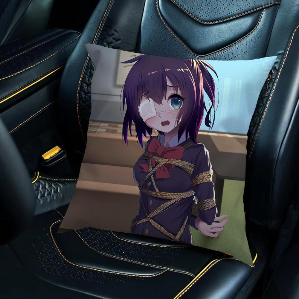 Takanashi Rikka Pillow Case For Car Sofa Decorative Home Double-sided Print Plush Square Throw Pillow Cushion Cover