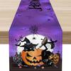 Halloween Spooky Witchy Pumpkin Spider Web Table Runner Party Decor Reusable Kitchen Dining Table Runner Halloween Decorations