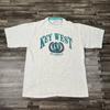 Vintage Key West Florida Single Stitch Graphic Tshirt Large Grey Dbl Sleeve VTG