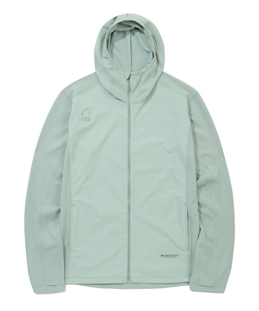 SIERRA DESIGNS Mathers Delta Peak Core Shield Hooded Zip-Up Jacket Mint Green