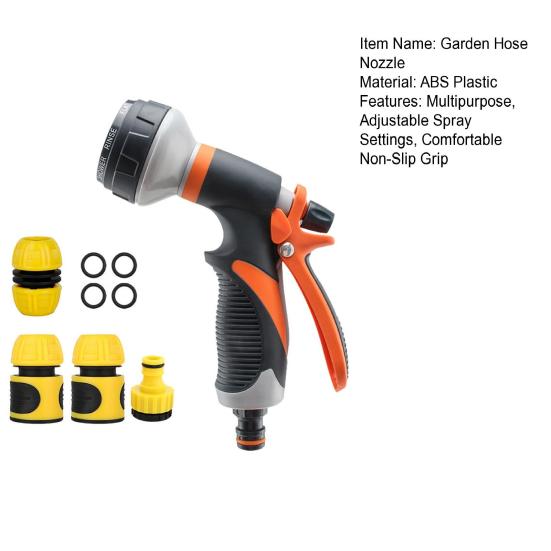 Garden Hose Nozzle High Pressure Hose Nozzle Heavy Duty Hand Sprayer