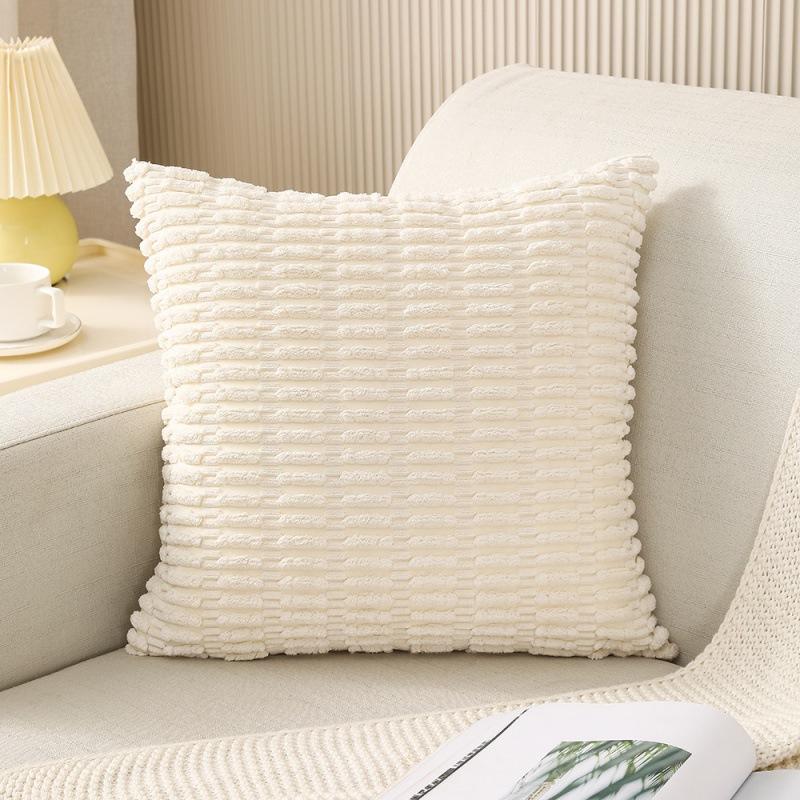Corduroy Pillowcase Nordic Solid Color Simple Square Cushion Home Sofa Bedside Decorative Pillowcase