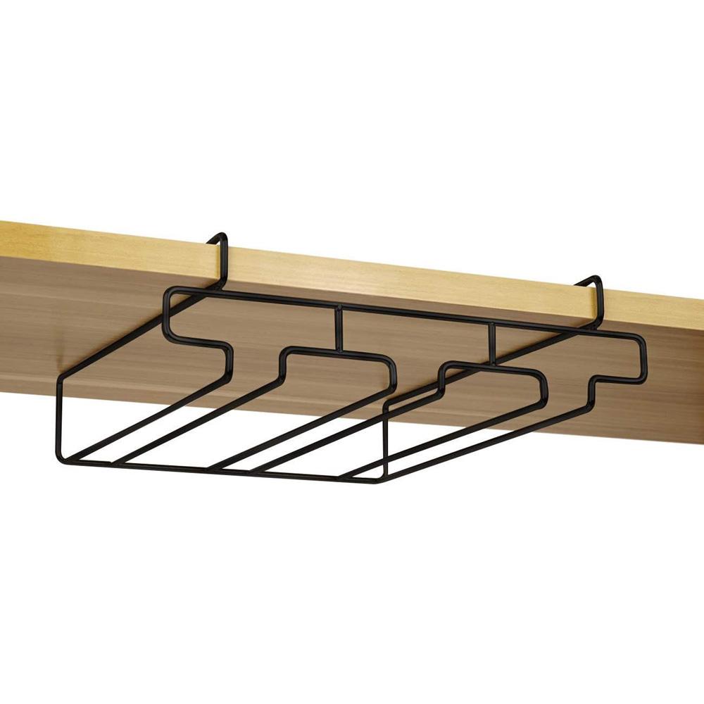 Kitchen Decorative Cabinet Goblet Bar Storage Shelf Hanging Rack Stemware Holder Wine Glass Rack Cup Hanger