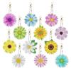 GOODCHI Arte Diamante Margarita Pintura de Cuentas Totalmente Pegadas Suministros DIY Hechos a Mano Llavero, Arte a Doble Cara, Juego de 12 Piezas, Kit, Lindo, Brillante, Popular,