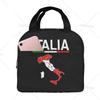 Flag of Italy Lunch Bag Women Italian Patriotic Resuable Cooler Thermal Insulated Lunch Box for Work School Picnic Food Bags