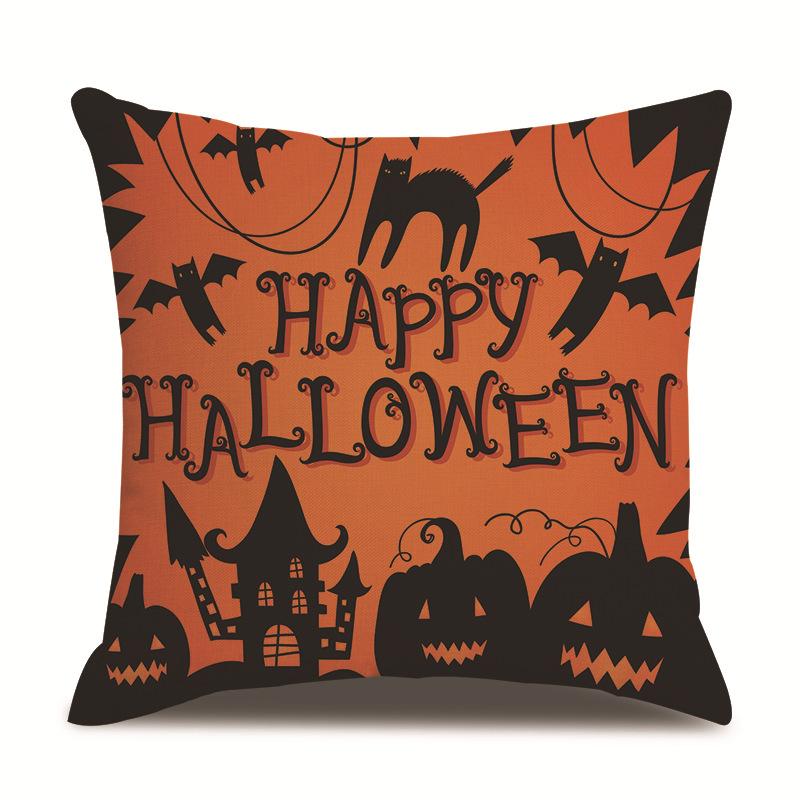 Halloween Leinen Kissenbezug Bedruckter Kissenbezug