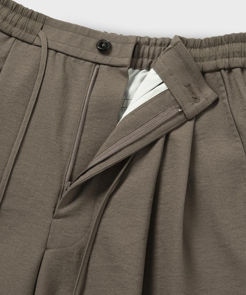 NONBLANK Loose Straight Fit String Pants_Beige