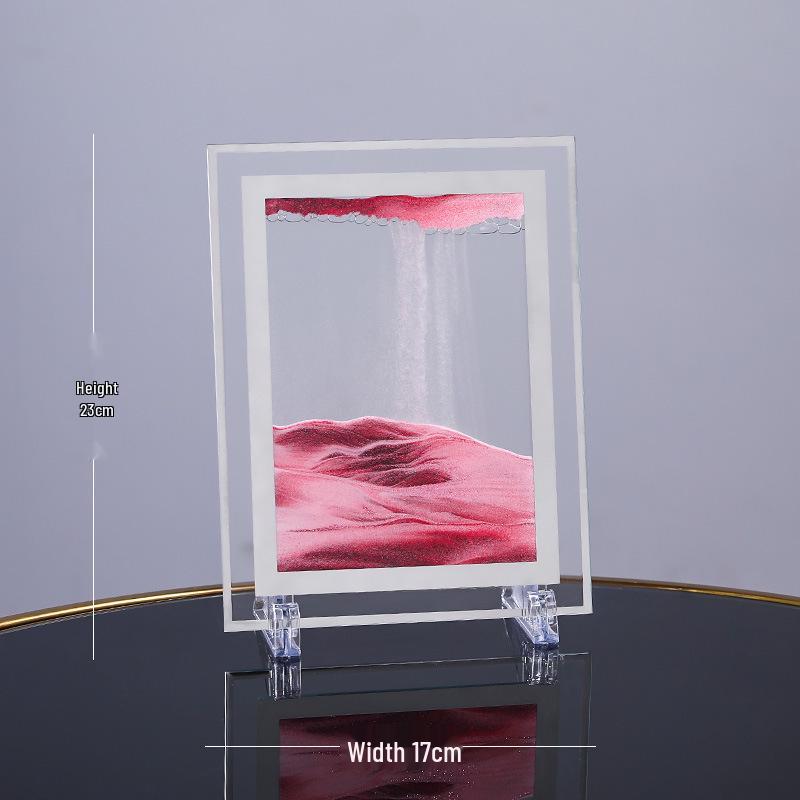 Creative 3D Quicksand Hourglass: Liquid Motion Desktop Decor & Unique Gift