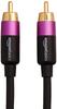 AmazonBasics 1pc RCA Audio Cable for Speaker with Gold Plated Plug Black Subwoofer/Amplifier/Active 10.6m