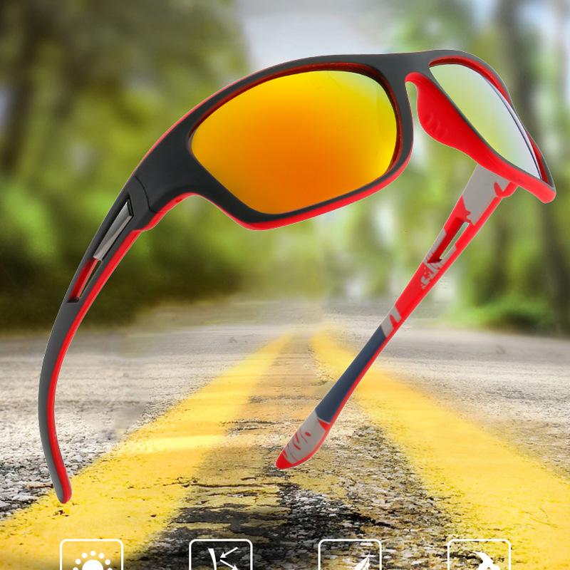 Colorful Sports Glasses for Men Dustproof Riding Sunglasses with Lanyard Protective Eyewear 3040