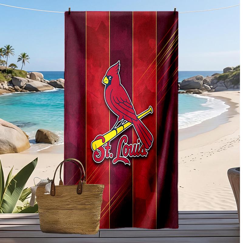 St. Louis Cardinals Print Beach Towel Soft Portable Quick?dry Towel For Pool Summer Vacation Outdoor Sport