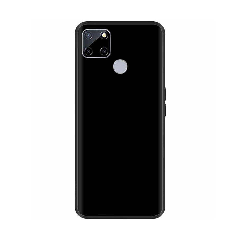 Für Realme C25 Hülle C25s Weiche Niedliche Abdeckung für OPPO Realme C25Y C21Y Silikon Schwarze TPU Handyhülle Für OPPO Realme C21 Blume Capa