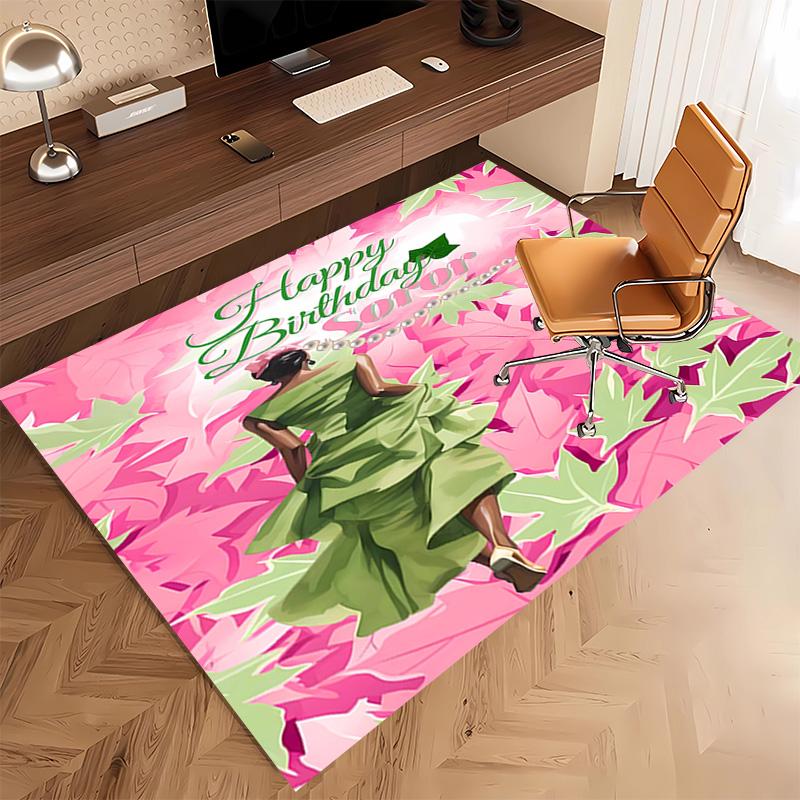 1pc AKA Logo5 Print Area Rug - Soft, Washable Non-Slip Indoor Mat, Living Room, Home Office Decorative Rug,Office Decorative