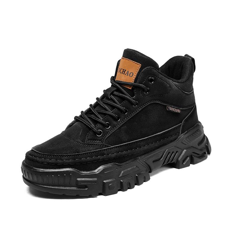 New British style low-top soft-soled cushioning sports trendy shoes outdoor street shooting comfortable casual boots