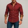 Herren Frühling und Sommer Neue Mode Kariertes Hemd mit kontrastierenden Nähten Langarm Vielseitig Lässig