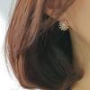 Lettuce Stud Flower Cubic Stylish Women's Earrings