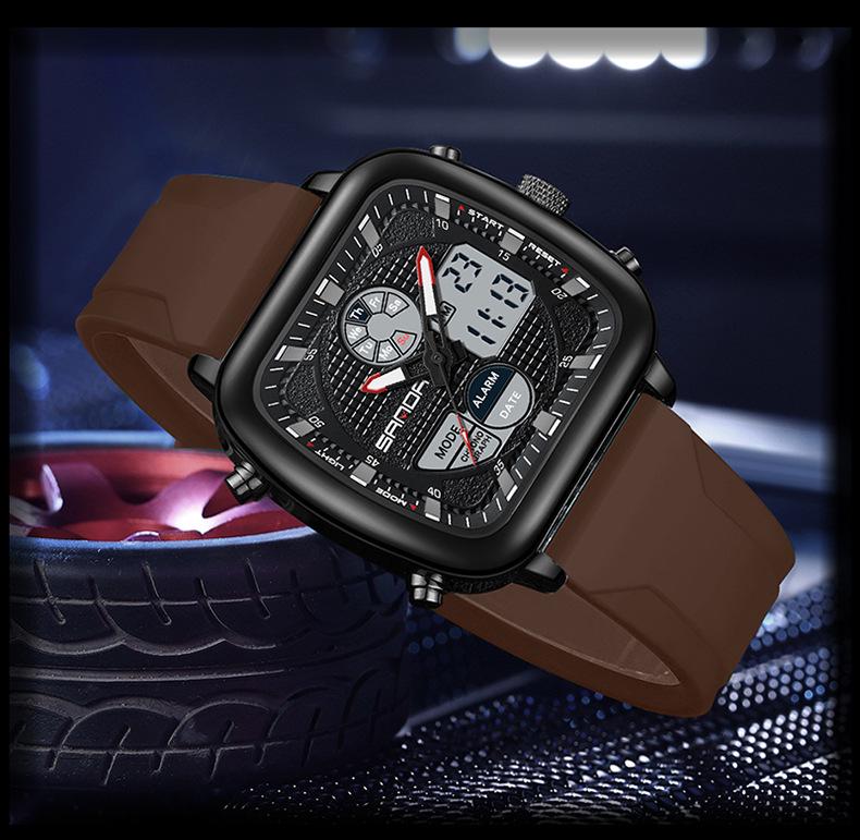 SANDA Multifunctional Square Quartz Electronic Watch for Students - Timer & Casual Wear, Trending Hot Seller.