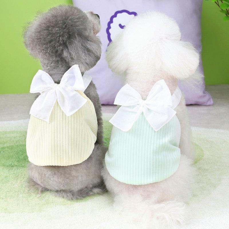 Cotton Summer Dog Clothes for Small Medium Dogs Breathable Dog Dress Thin Puppy Pet Cat Vest Chihuahua Yorkies Pet Clothing