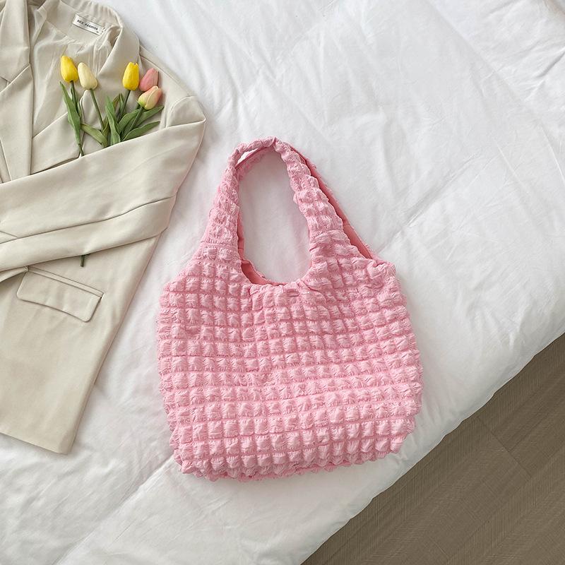 1 Stück Diesjähriges Beliebtes Mode Einfaches Temperament Pendler Plissee Tasche Damen Schulter Unterarmtasche Tragbare Eimer Tasche Trend