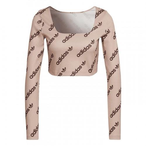 adidas Womens/Ladies Originals Square Neck Long-Sleeved Crop Top