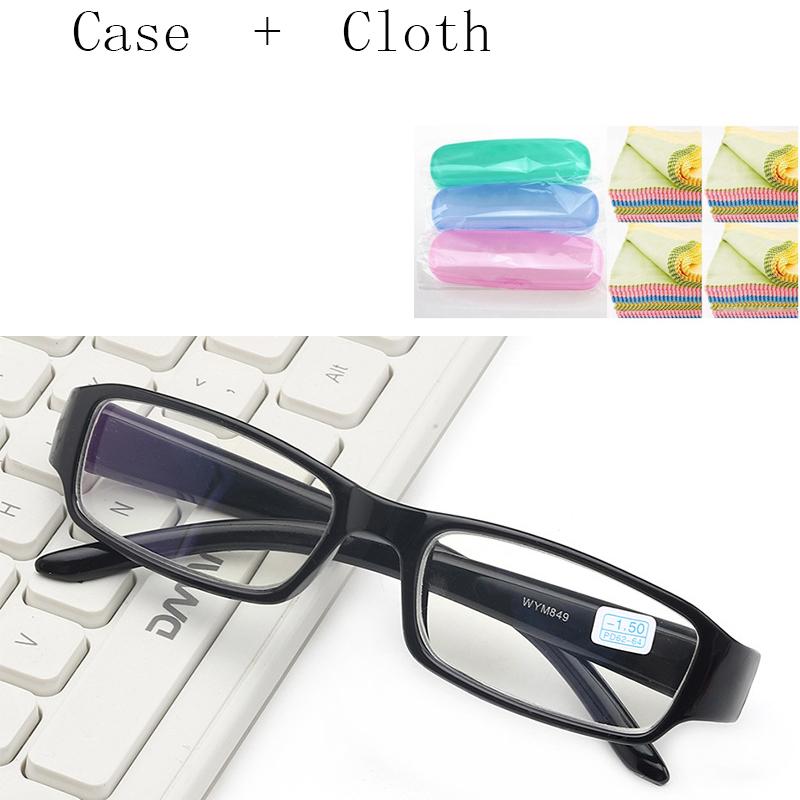 2PCS Fashion Vintage Refractive Myopia Glasses Women Men Short-sight Eyewear