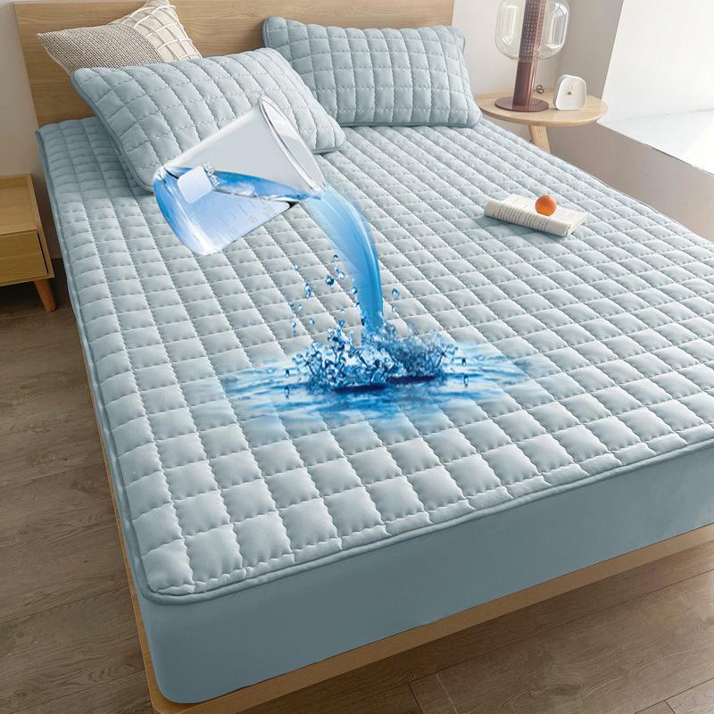 2025 NEW Waterproof Quilted Bedding Protector Cover Anti-mite Anti-bacterial Mattress Cover Embossed Design Bedding Bed Cover Fitted Sheet