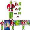 The Grinch Christmas Costume Cosplay Outfit For Adults Holiday Party
