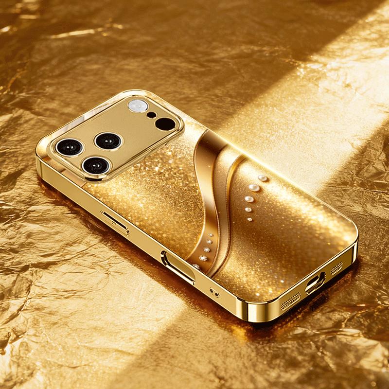 Splendida Custodia per Telefono di Moda Scintillante Lussuosa di Fascia Alta Vetro Galvanizzato Custodia per Telefono per iPhone 17161514131211pm Pro Plus