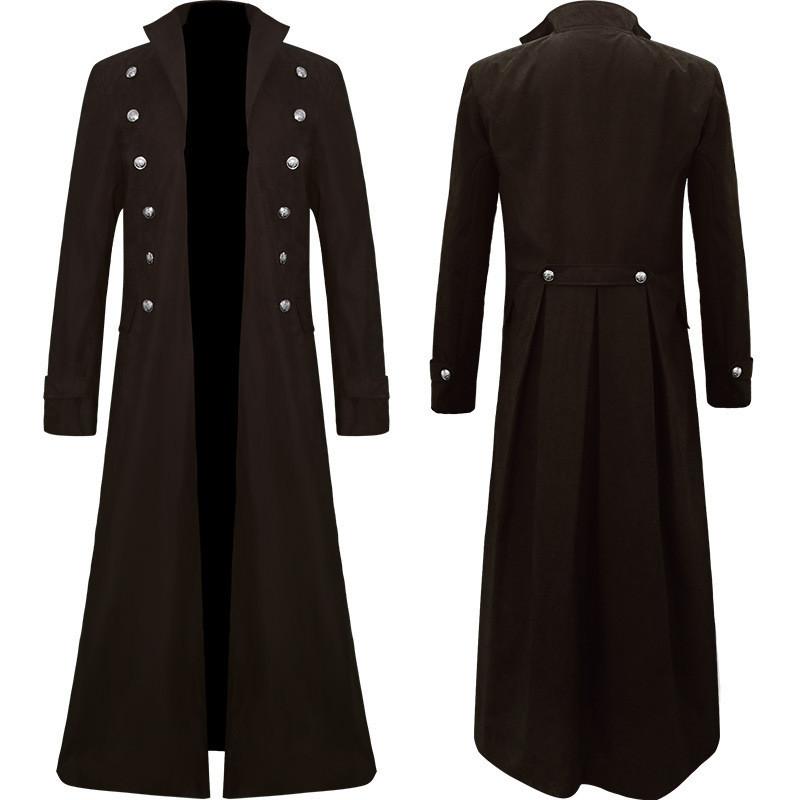 Stilvolle Herren Steampunk Retro Jacke Gotischer Viktorianischer Froschmantel Halloween Kostüm Manyi Fashion