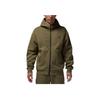 Solid Logo Hooded Zip-Up Long Sleeve Cardigan Vintage Sports Sweatshirt Men Sweatshirt Olive FV8602-222