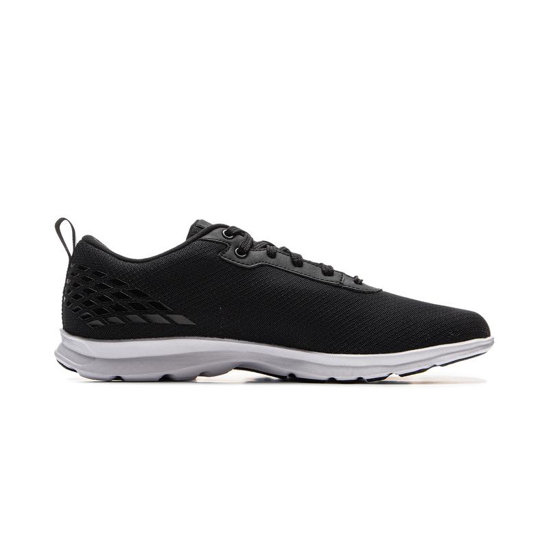 Li Ning Cushioning Slip Resistant Abrasion Resistant Low Top Casual Running Shoes Men's Black ARSV073-1