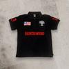 FlowStreet Uomo Donna Camicie Hip Hop Retrò Y2K Polo T-shirt Pattern a Lettere Ricamato Manica Corta Camicia Casual Nuovi Top in Cotone