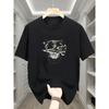 European Size Men's Crew Neck Short Sleeve T-Shirt, Printed Pattern, Casual Daily Wear, Comfortable Top