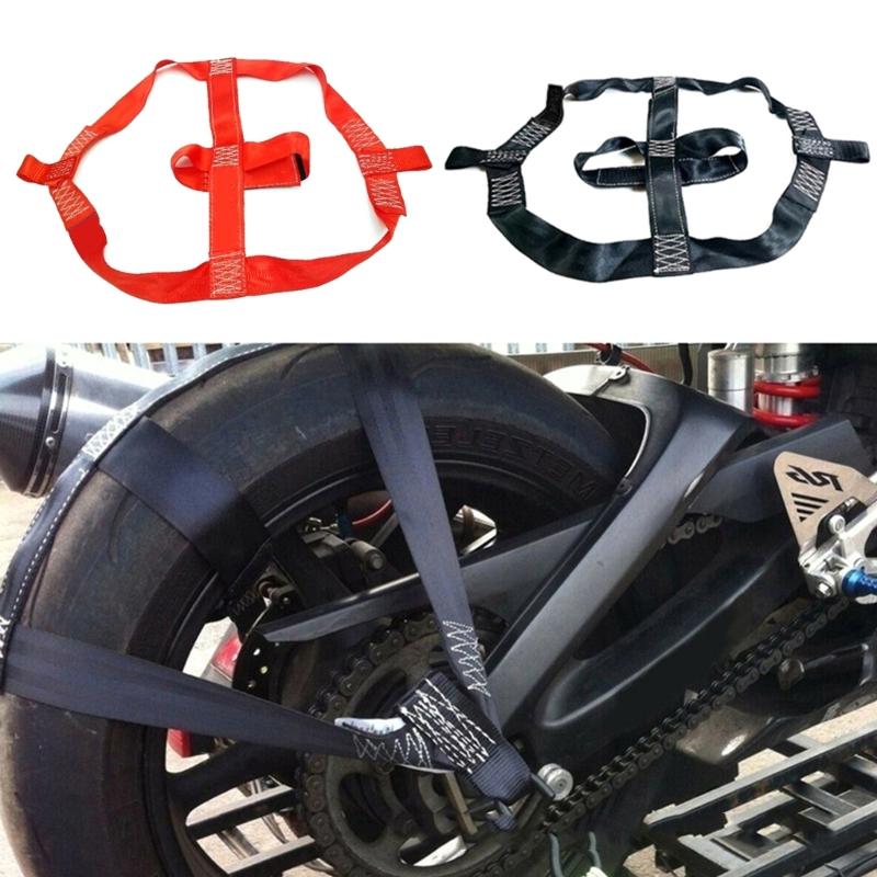 Motorcycle Rear Wheel Binding Strap Fastening Tire Bundle Electric Vehicle Rear Tire Strap Foldable Wheel Tie Down Strap