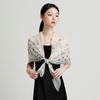 Handmade precision rolled edge: 100% mulberry silk lightweight and comfortable pearl yarn shawl versatile silk scarf for women