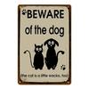 Warning Danger Metal Signs Vintage Beware Of The Dog Cat Poster Wall Plaque Courtyard  Garden Bar House Painting Man Cave Decor